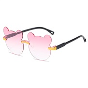 ( gold  pink Lens )chldren sunglass  fashon lovely cartoon samll Sunglasses  man grl ant-ultravolet