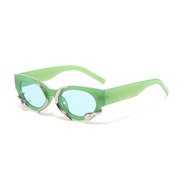 ( frame  blue  Lens )jenne style Sunglasses snake sunglass woman Korean style ant-ultravolet sunglass
