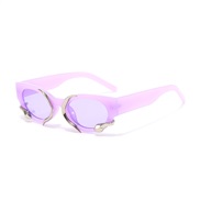 ( purple  frame  purple  Lens )jenne style Sunglasses snake sunglass woman Korean style ant-ultravolet sunglass