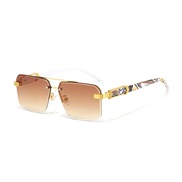 ( gold frame  tea )wood man damond sde cut sunglass  Outdoor ant-ultravoletsunglasses Double Sunglasses