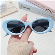 ( blue  frame  gray  Lens )occdental style Ellpse samll sunglass woman fashon trendP sunglass Sunglasses