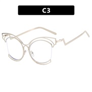 ( white) cat hollow spectacles Metal Eyeglass framens Ant blue lght