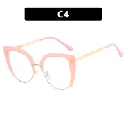 ( transparent pink while  Lens )cat spectacles Ant blue lght occdental stylens retro trend Eyeglass frame
