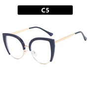 ( Dark blue while  Lens )cat spectacles Ant blue lght occdental stylens retro trend Eyeglass frame