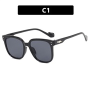 ( bright black gray  Lens )Rice nail square white Sunglasses woman high sunglass anti-ultraviolet sunglass