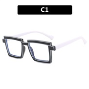 ( bright black while ) spectaclesns square Anti blue lightR Eyeglass frame personality trend occidental style