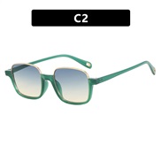 (Dark green)square sunglass man sunglass ant-ultravolet Sunglasses retro