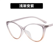 ( Gradual change purple  while  Lens )super cat occdental style spectacles