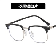 (black silver  while  Lens )retro style man Busness Ant blue lght spectacles woman