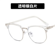 ( transparent while  Lens )retro style man Busness Ant blue lght spectacles woman