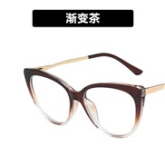 ( Gradual change tea )R Ant blue lght cat retro Eyeglass frame personalty spectacles occdental style Metal trend