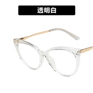 ( transparent while )R Ant blue lght cat retro Eyeglass frame personalty spectacles occdental style Metal trend