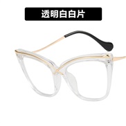 ( transparent while  while  Lens )cat Metal Eyeglass frame Ant blue lght spectacles occdental style trend retro