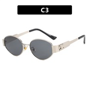 ( silver frame  gray  Lens )Ellpse sunglass woman Metal sunglass retrolsa style Sunglasses