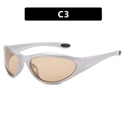 ( silver frame  tea  Lens )SunglassesY style sunglass ant-ultravolet Outdoor sunglass