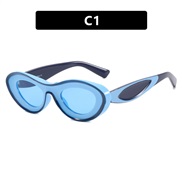 ( blue  Black frame  blue  Lens ) Ellipse sunglass occidental style trend personality Sunglasses sunglass