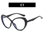 ( bright black) Eyeglass frame Anti blue lightR occidental style personality stylens