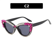 ( purple )cat damond sunglass occdental style fashonns sunglass Sunglasses woman