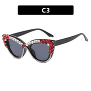 ( red )cat damond sunglass occdental style fashonns sunglass Sunglasses woman