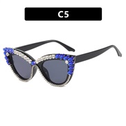 ( blue )cat damond sunglass occdental style fashonns sunglass Sunglasses woman
