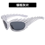 ( silver frame  gray  Lens ) sunglassYk occdental style personalty wngs Sunglassesns trend sunglass woman