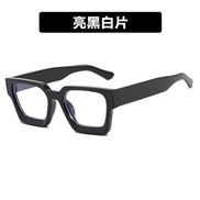 ( bright black while  Lens )square surface Eyeglass frame Anti blue lightns spectacles occidental style fashion retro