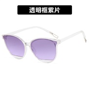 ( transparent frame  purple  Lens ) sunglass Korean style fashon woman Sunglasses sunglass