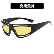 ( bright black Lens )occdental styleY sport sunglass Outdoor sunglass personalty hollow Sunglasses