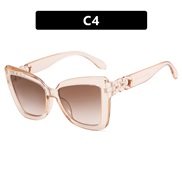 ( champagne tea )cat sunglass chan ant-ultravolet Sunglassesns retro sunglass