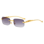 ( gold frame  gray c) ornament sunglass color man woman retro Metal Sunglasses