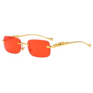 ( gold frame  red  Lens c) ornament sunglass color man woman retro Metal Sunglasses