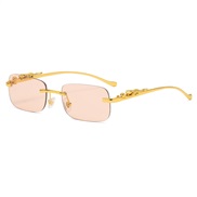 ( gold frame  champagnec) ornament sunglass color man woman retro Metal Sunglasses