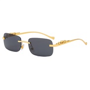 ( gold frame  gray c) ornament sunglass color man woman retro Metal Sunglasses