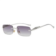 ( silver frame  gray c) ornament sunglass color man woman retro Metal Sunglasses