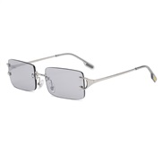 ( silver frame  Light grayc)occdental style sde cut sunglass man woman retro Sunglasses personalty samll