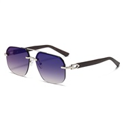 ( silver frame  Gradual change purple c)man wood sde cut sunglass  Double trend style SunglassesUE