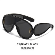 ( Black frame  Black grey  Lens ) Sunglasses occidental style style personality sunglass