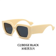 ( Cream colored  Black grey  Lens )occdental style Sunglasses woman fashon sunglass man