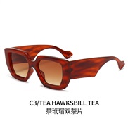 ( tea  tea  Lens )occdental style Sunglasses woman fashon sunglass man