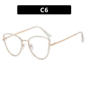 ( transparent frame )Ant blue lght Metal cat spectaclesns Eyeglass frame fashon