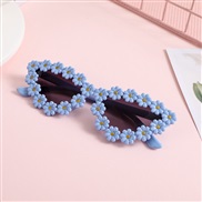 ( blue  frame  gray  Lens )chldren Sunglasses grl lovely flowers sunglass lovely dasy sunglass