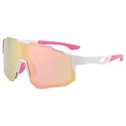 (P while frame pink)Outdoor sport trend polarzed lght sunglass man woman occdental style Colorful