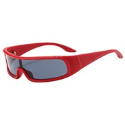 ( red  frame  gray  Lens )fashon Sunglasses ant-ultravoletsunglasses personalty Outdoor sunglass