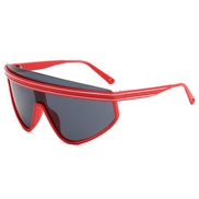 (  red  frame  gray  Lens ) occdental style sport sunglass  man woman Colorful Sunglasses  personalty