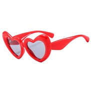 ( red)lady personalty heart-shaped sunglass fashon sunglass occdental style love Sunglasses