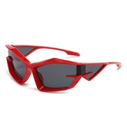 ( red  frame  gray  Lens )occdental style sunglass Y Sunglasses sunglass