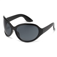 ( Bright balck frame  gray  Lens )Y super sunglass occidental style personalityns sunglass Sunglasses woman