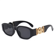 ( Black frame  Black grey  Lens )occidental style personality sunglass samll Sunglasses trend sunglass