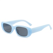 ( blue  frame  gray  Lens )personalty samll sunglass occdental style all-Purpose lady Sunglasses sunglass