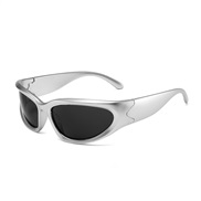( silver frame  gray  Lens )Y sunglass  sport Sunglasses woman